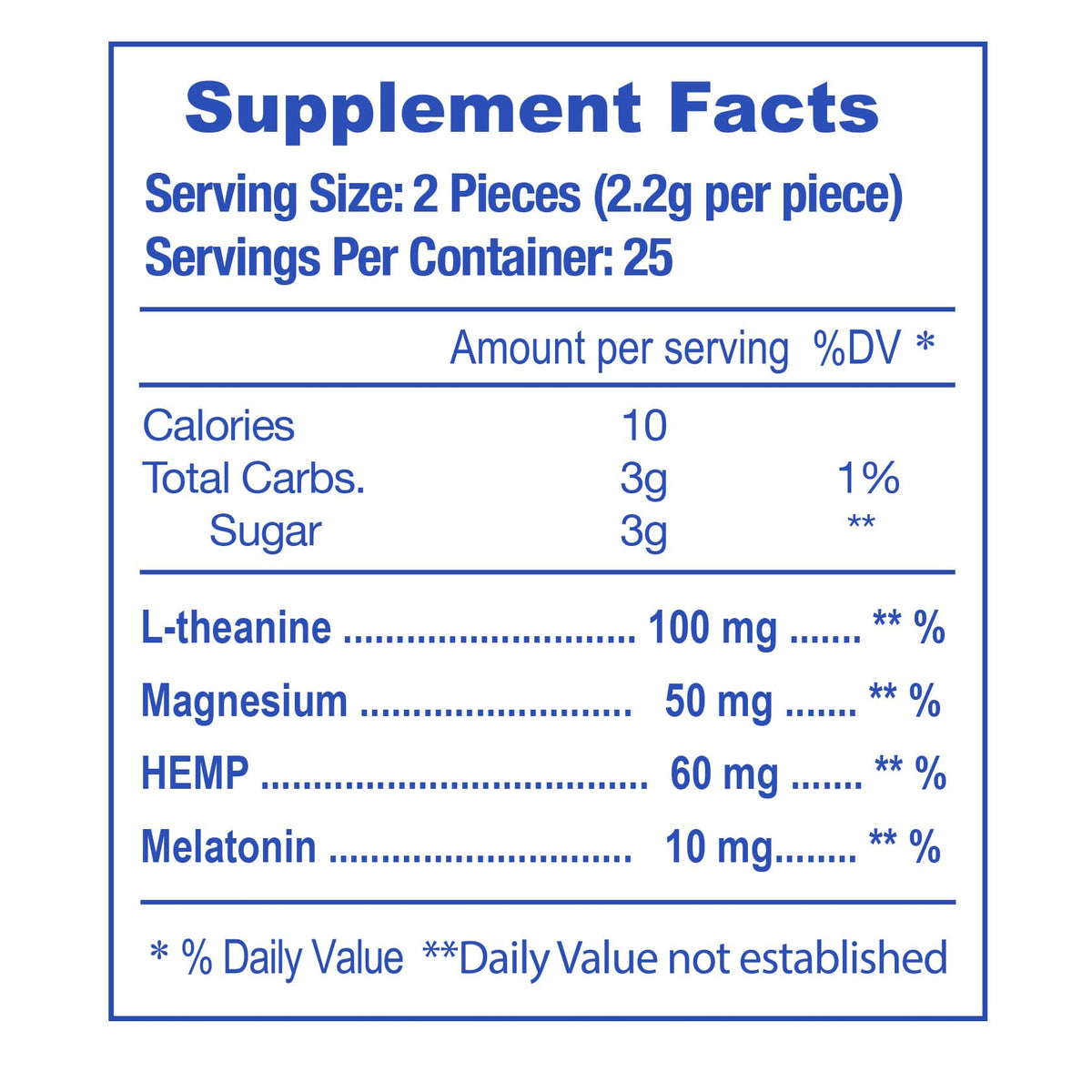 E-Z Nite Hemp + Melatonin Sleep Gummies with L-Theanine - 50 Count - image 2