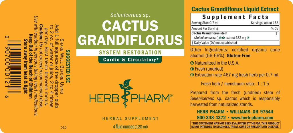 Herb Pharm Cactus Grandiflorus Liquid Extract Cardiovascular Support - 4 Fl Oz - image 5
