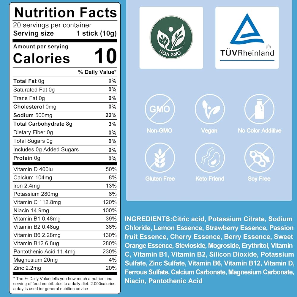 ANSWELL Electrolytes Powder Packets Sugar Free - Liquid Daily IV