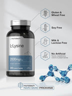 Horbäach L-Lysine Supplement 2000mg - 240 Caplets - image 5
