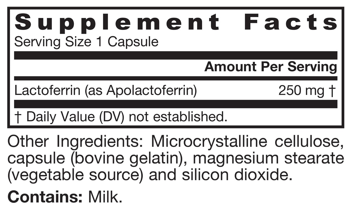 Jarrow Formulas Lactoferrin 250 mg Immune Support - 30 Capsules - image 9