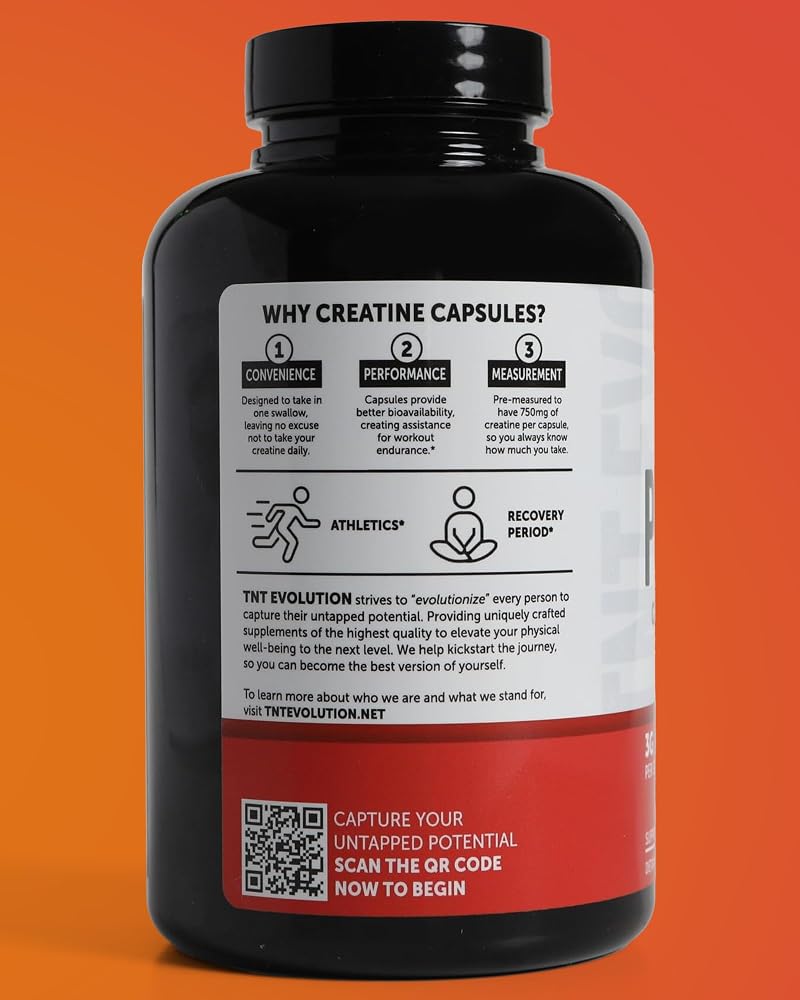 TNT Evolution Creatine Monohydrate Capsules 750mg - 240 Count - image 5