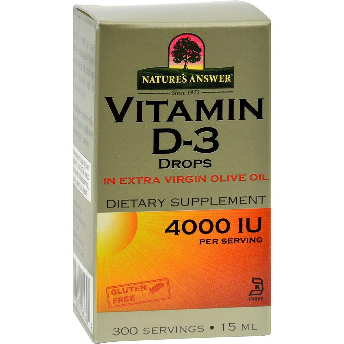 Nature's Answer Vitamin D-3 Drops 4000 IU - 0.5 fl oz