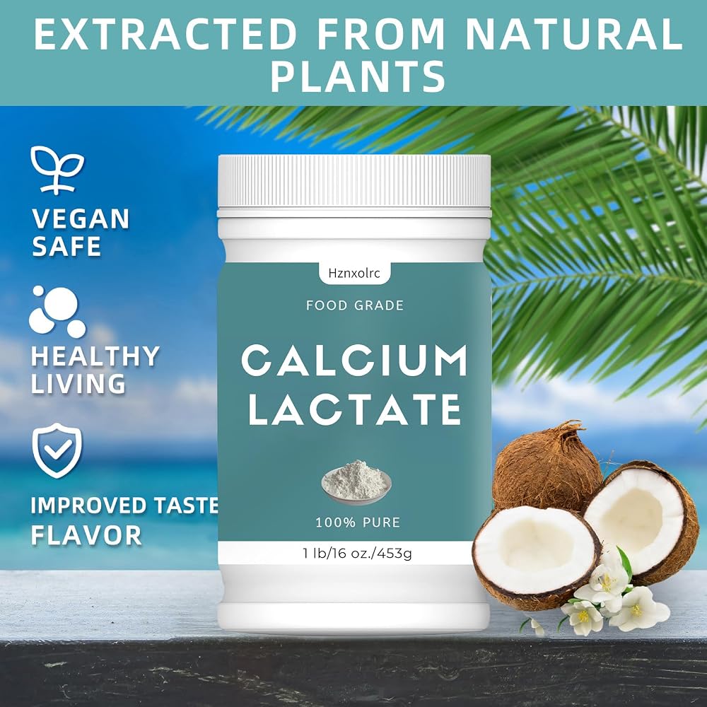 Hznxolrc 6 oz and 16 oz Calcium Lactate