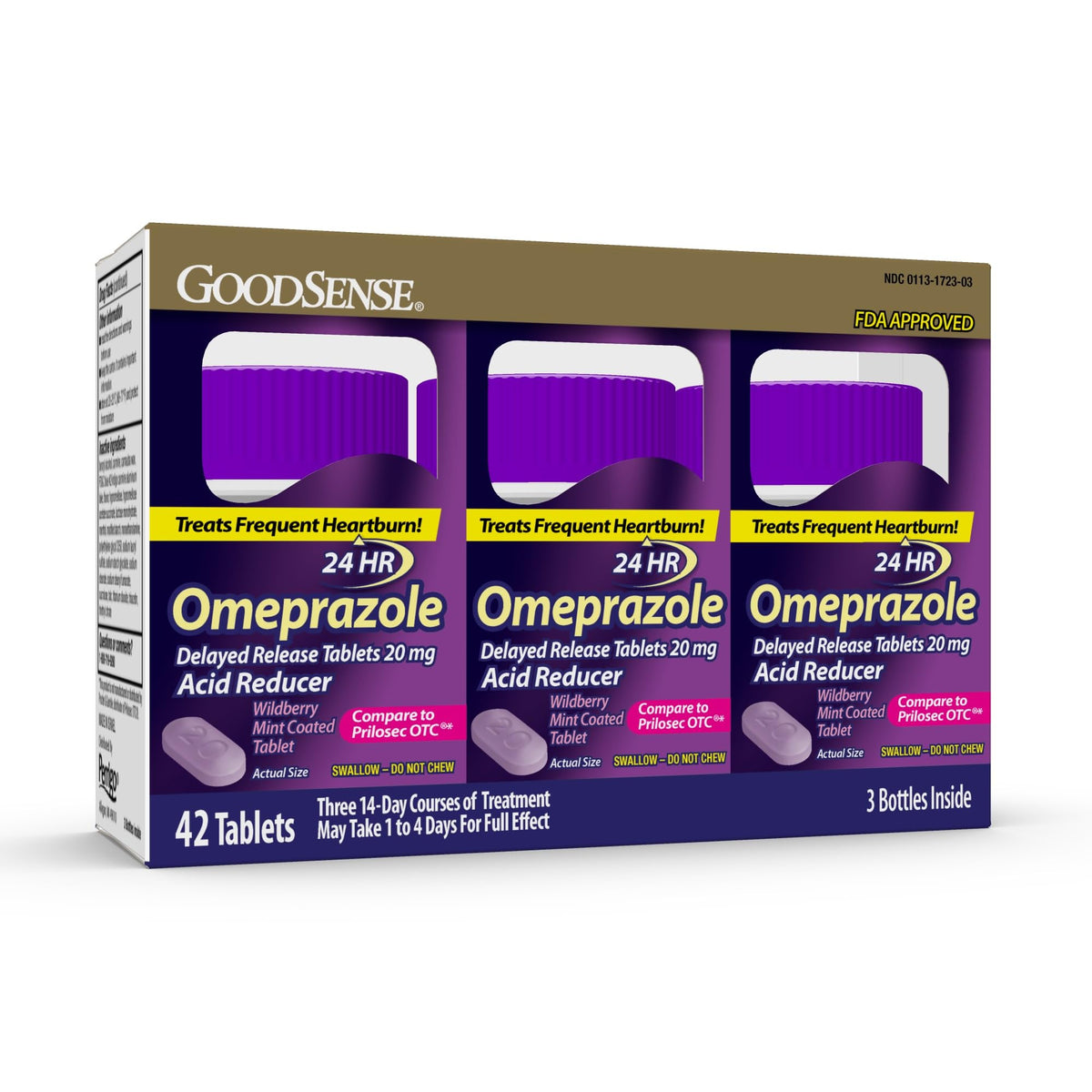 GoodSense Omeprazole 20 mg Delayed Release Acid Reducer - 42 Tablets