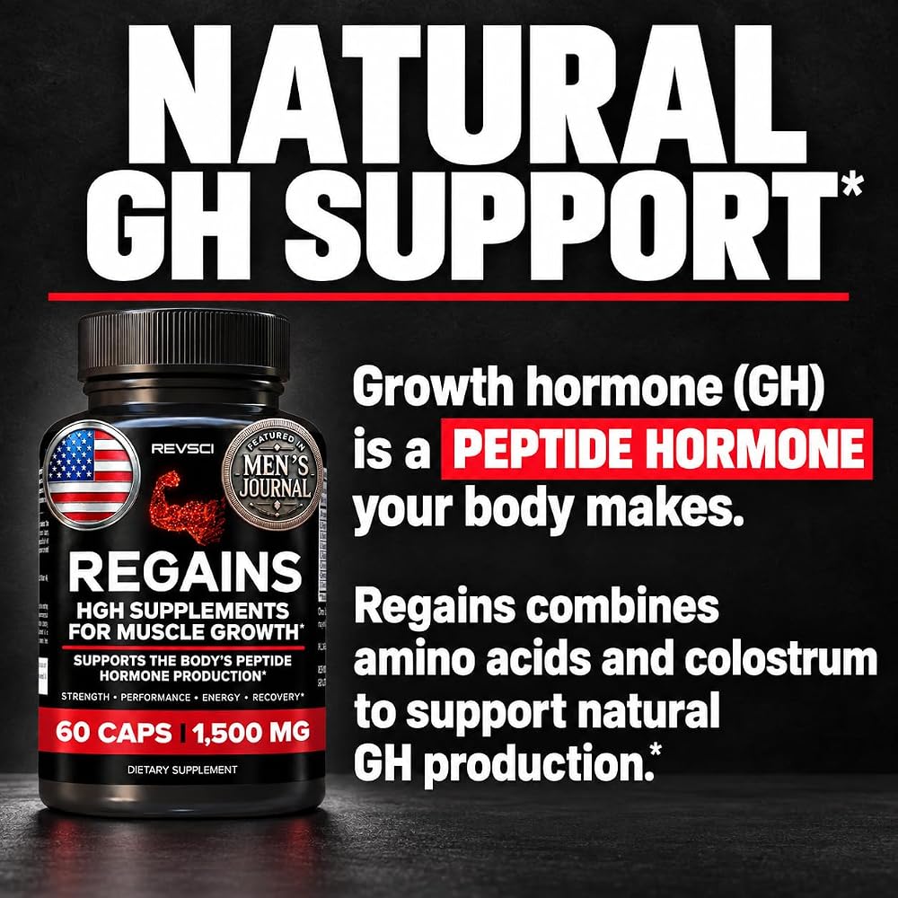 Revolution Science Regains HGH Supplement for Muscle Growth - 30 Capsules - image 5