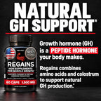 Revolution Science Regains HGH Supplement for Muscle Growth - 30 Capsules - image 5