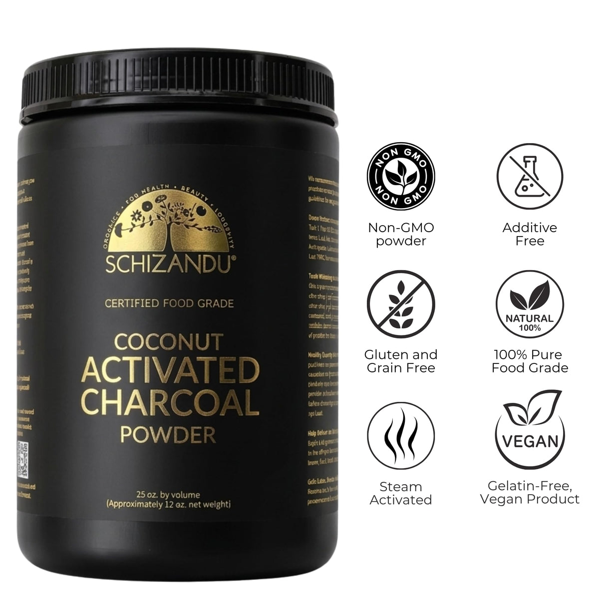 Schizandu Organic Activated Charcoal Powder - 25 oz - image 2