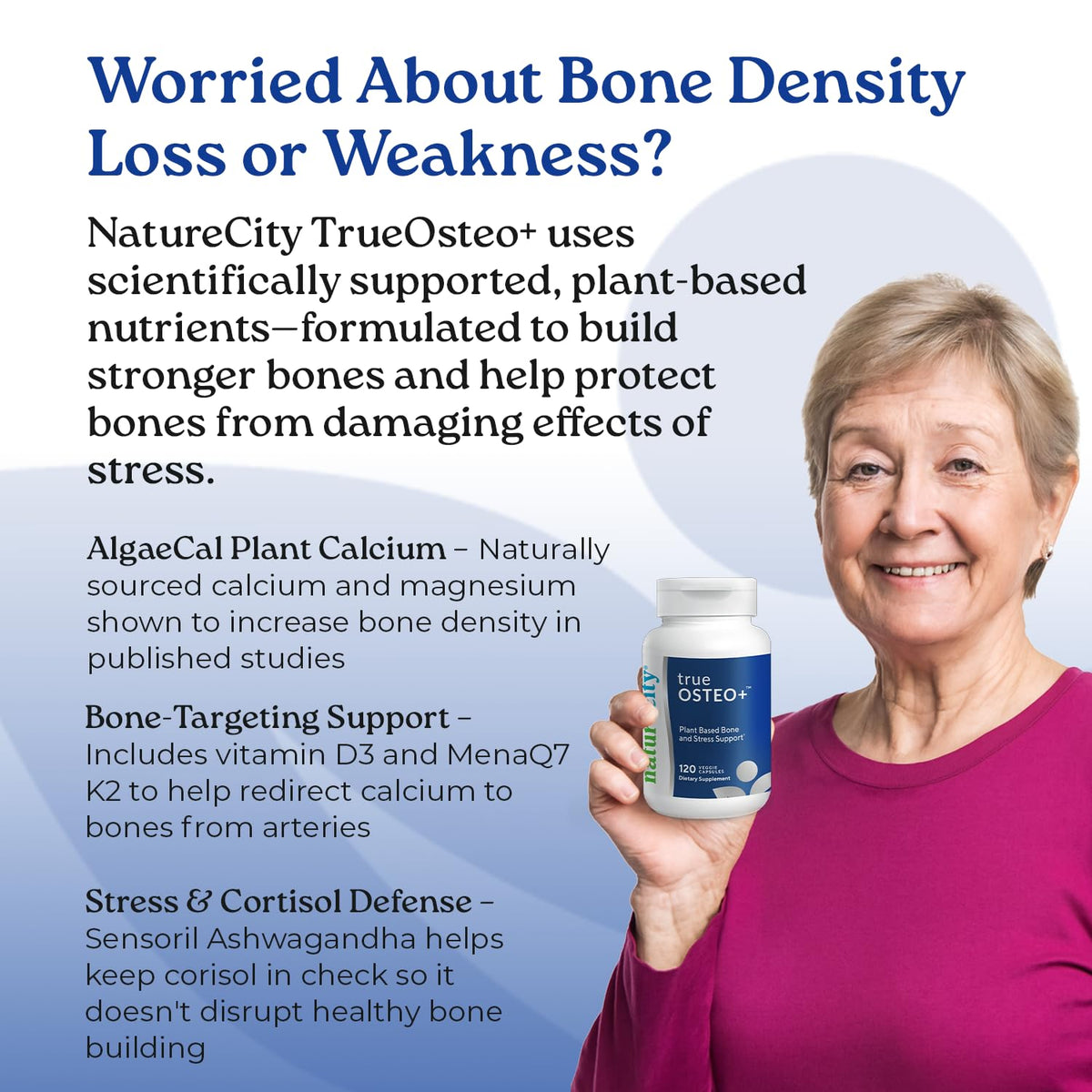 NatureCity True-Osteo Plus Bone Supplement with Ashwagandha - 240 Capsules - image 4