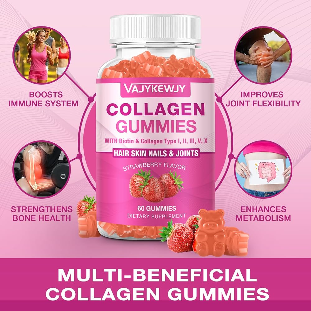VAJYKEWJY Collagen Gummies with Biotin & Vitamin C - 120 Count - image 4