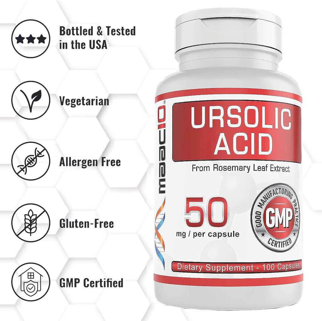 MAAC10 Ursolic Acid 50mg - 100 Capsules - image 6