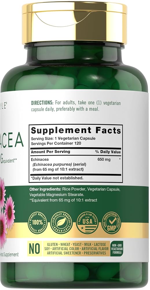 Carlyle Echinacea Capsules - 120 Vegetarian Capsules - image 2