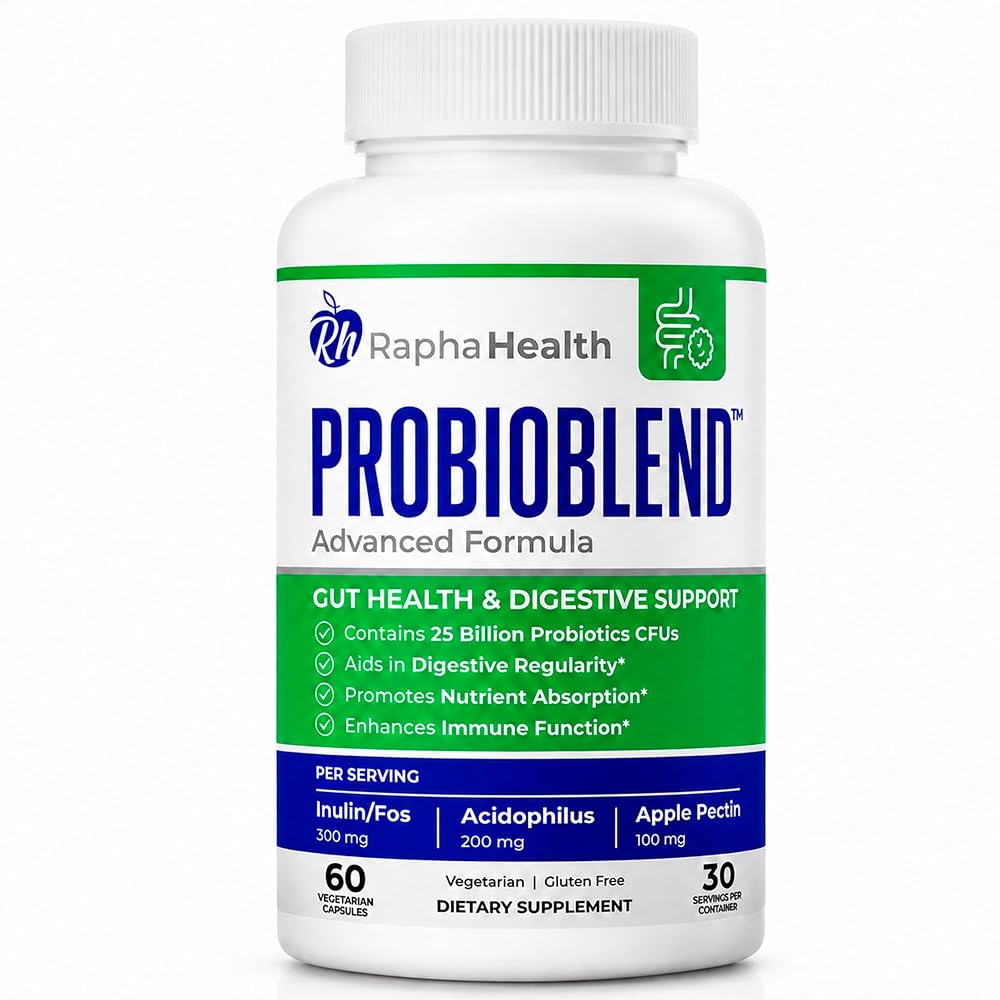 RAPHA Health PROBIOBLEND 25 Billion CFU Probiotics - 60 Capsules