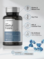 Horbäach Methyl Folate 400 mcg - 150 Vegetarian Capsules - image 5