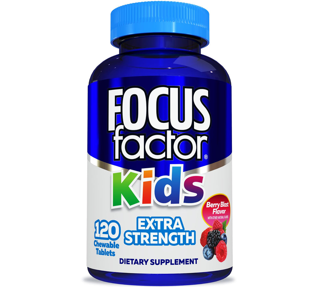 Focus Factor Kids Extra Strength Brain Health Chewable - 120 Count