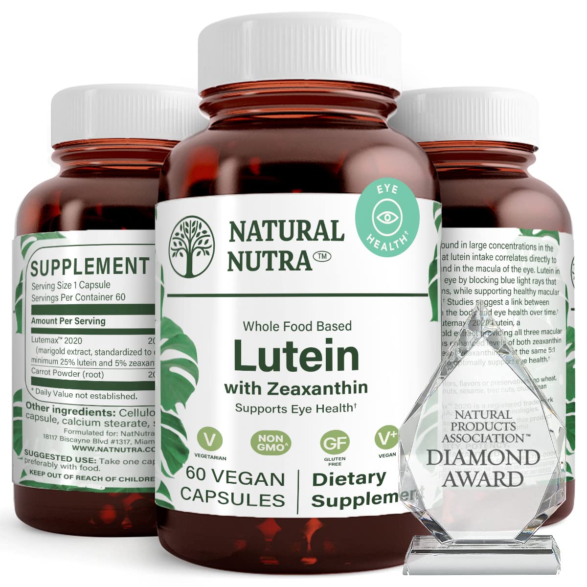 Natural Nutra Lutein with Zeaxanthin Supplement 20mg Parent