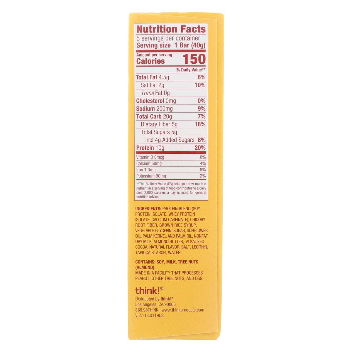 thinkThin Salted Caramel Protein Bar - 5 Bars - image 5