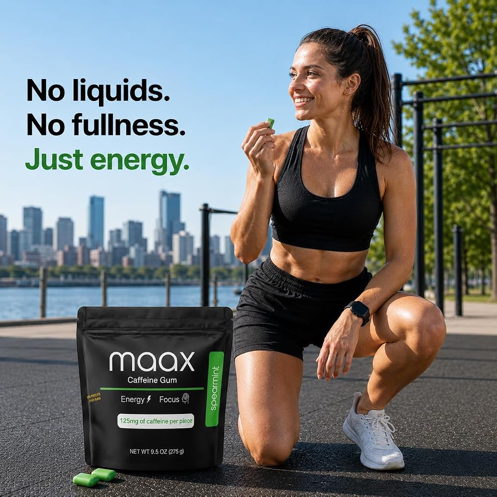 Maax Caffeine Energy Gum 125mg - 125 Pieces - image 2