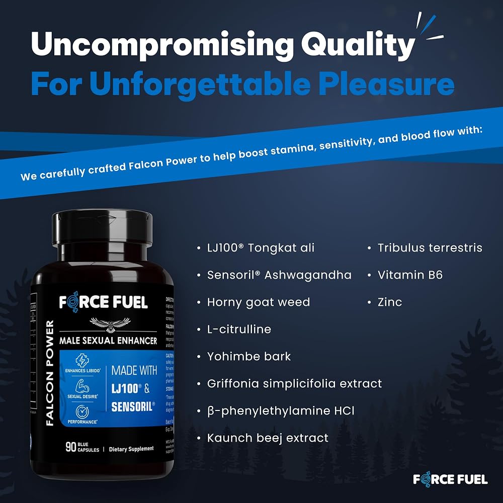 Force Fuel Falcon Power Herbal Supplement for Men - 90 Capsules - image 4