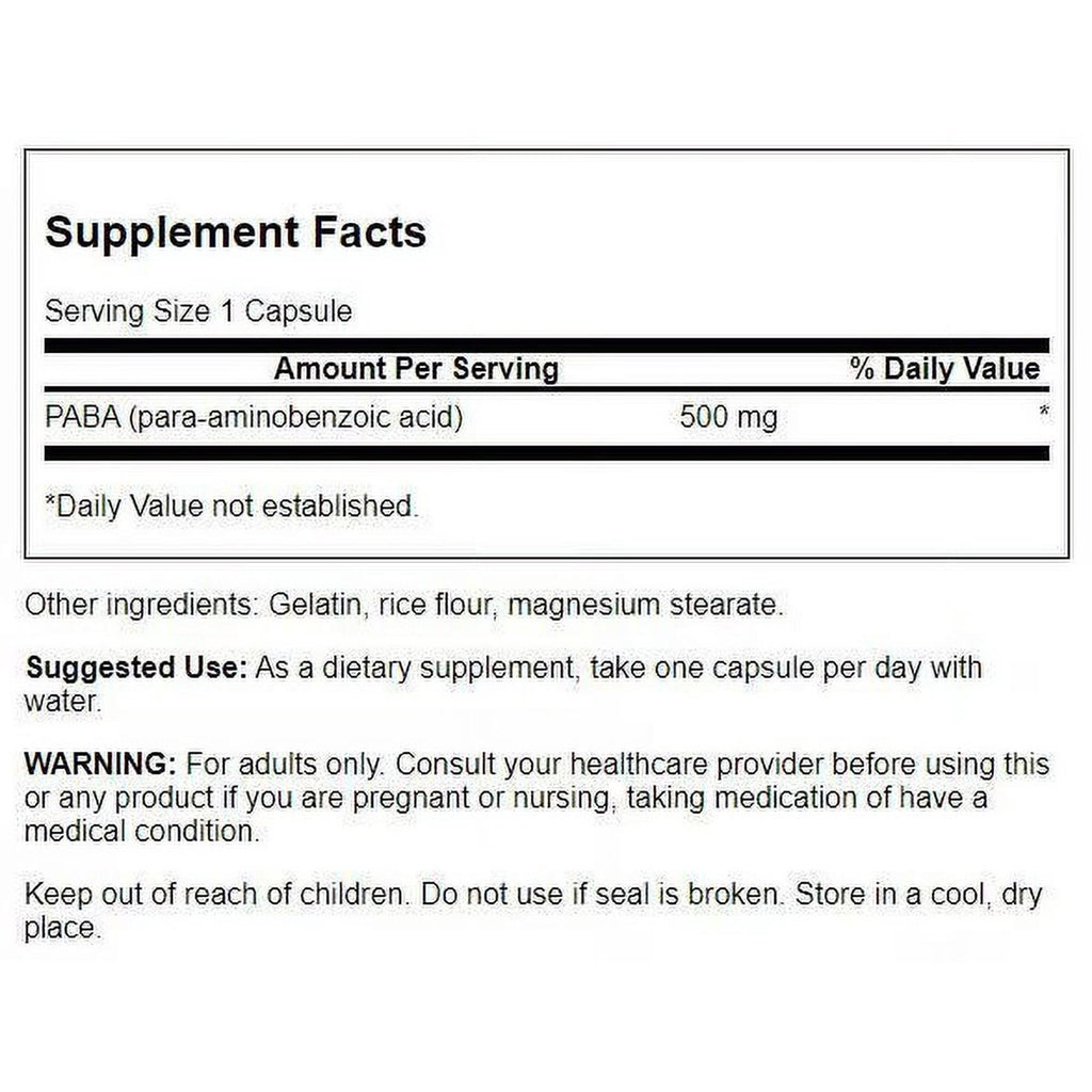 Swanson PABA B Complex Red Blood Cell Support 500 mg - 240 Capsules - image 2