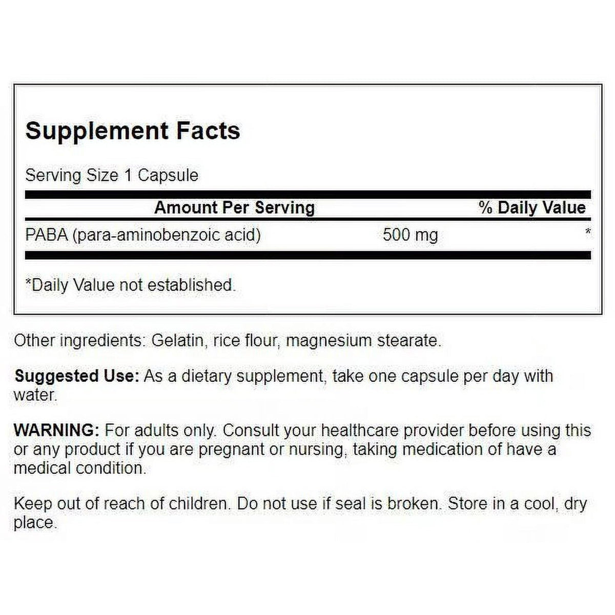 Swanson PABA B Complex Red Blood Cell Support 500 mg - 240 Capsules - image 2