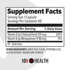 10X Health Vitamin D3 K2 5000 IU with MK7 - 60 Capsules - image 7
