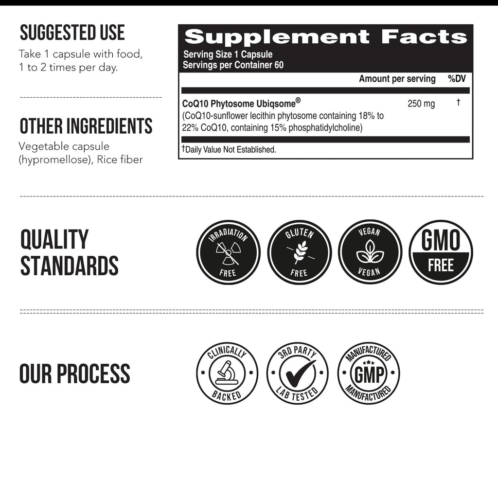 Triquetra Health SoActive CoQ10 250 mg Phytosome - 60 Capsules - image 3