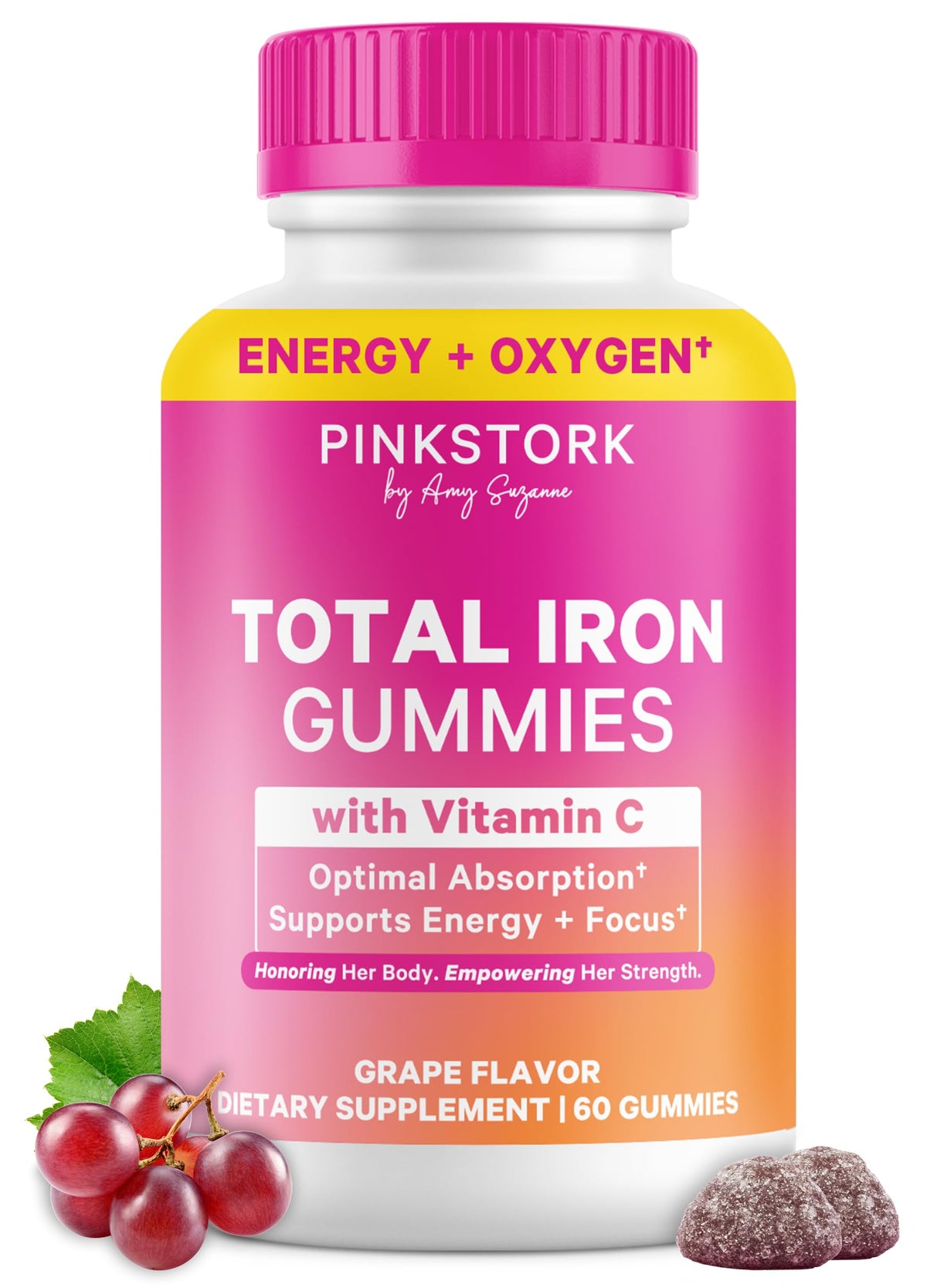 Pink Stork Prenatal Iron Supplement Gummies - 60 Count