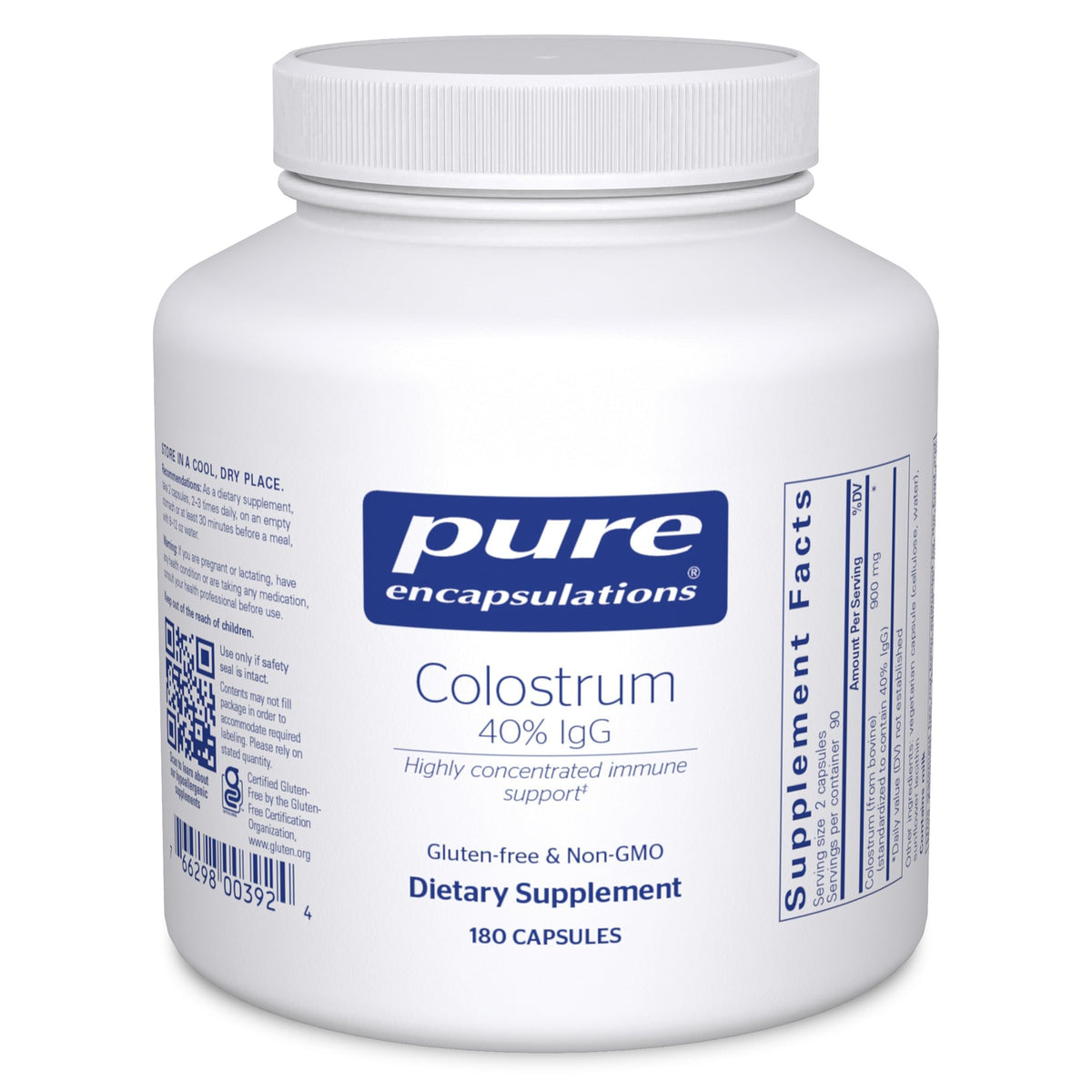 Pure Encapsulations Colostrum - 180 Capsules