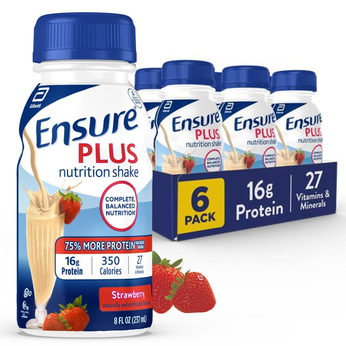 Ensure Plus Strawberry Nutrition Shake - 48 Fl Oz