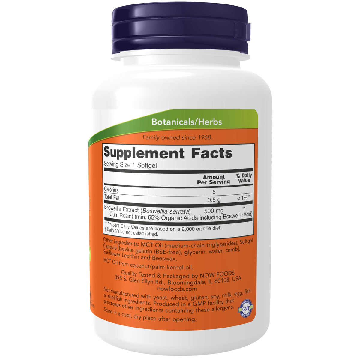 NOW Boswellia Extract 500 mg - 90 Softgels - image 2