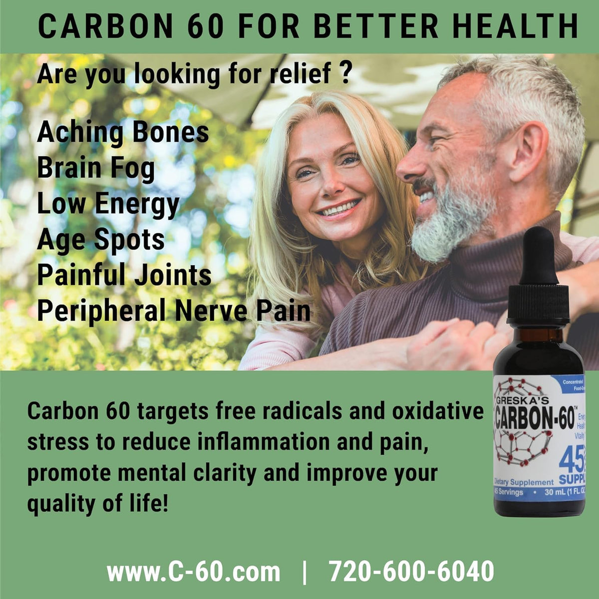 Greska's Carbon-60 Carbon 60 in Organic Sunflower Oil