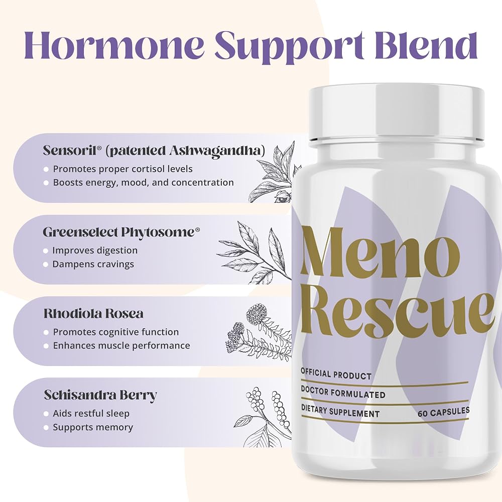 MenoRescue Menopause Support Supplement for Hot Flashes - 60 Capsules - image 5