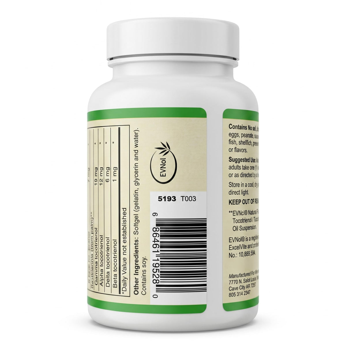 AlchePharma Perfect E - Patented EVNol® Brand tocotrienols Full