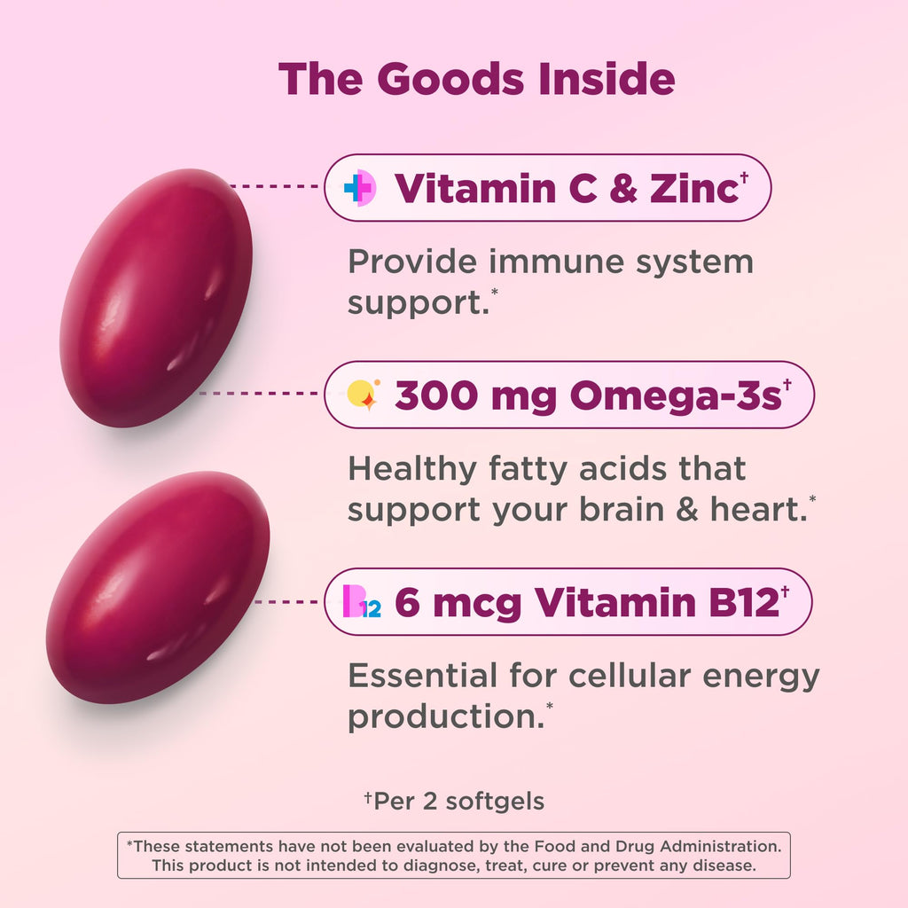 OLLY Ultra Strength Women's Multivitamin with Omega-3 - 60 Softgels - image 2
