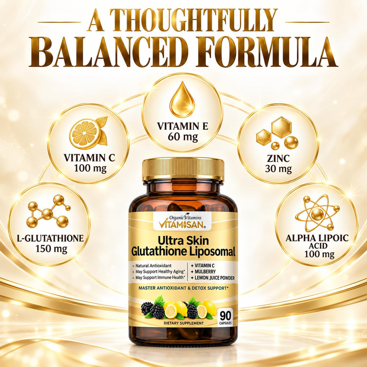 VITAMISAN Glutathione Liposomal with NAC & Milk Thistle - 90 Capsules - image 4
