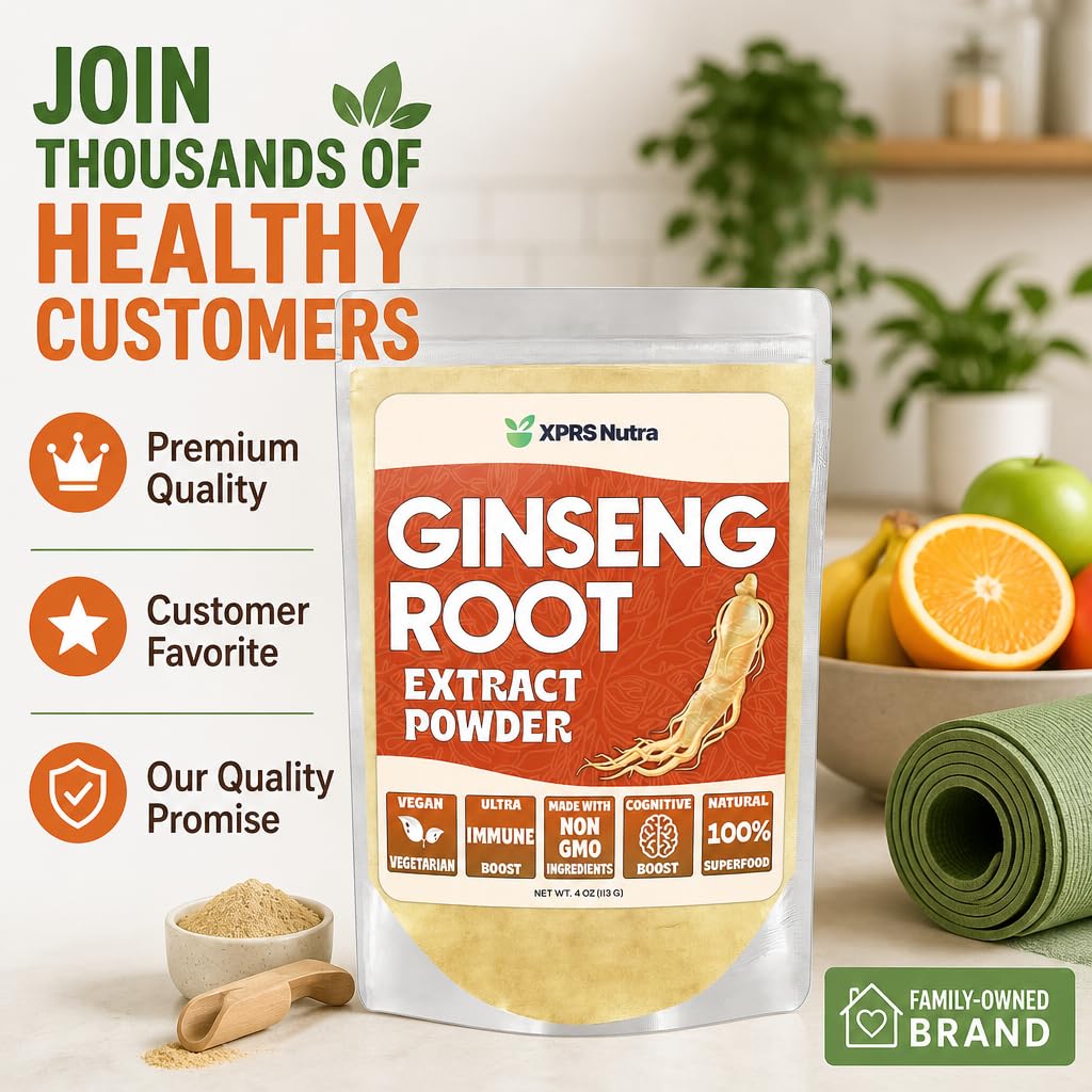 XPRS Nutra Ginseng Root Extract Powder - Ginseng Powder Supports