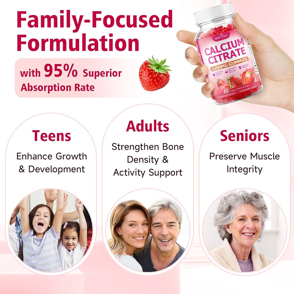 BVIVLOO High Absorption Calcium Citrate Gummies