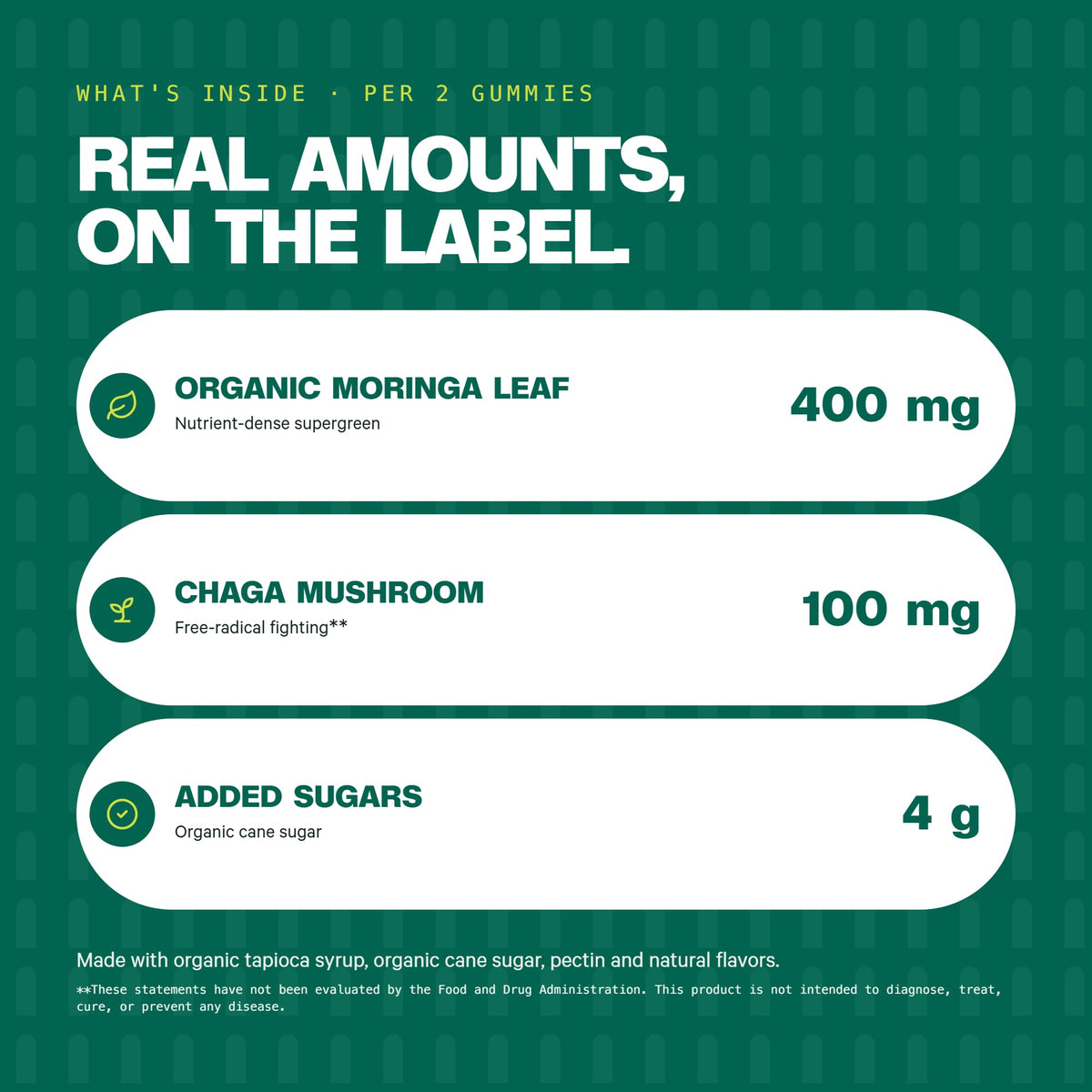 Kuli Kuli Moringa Gummies - Caffeine-Free Energy Supplements