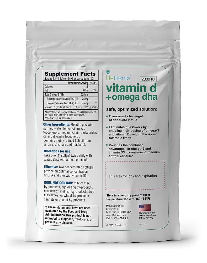 Lifetrients Omega-3 Fish Oil & Vitamin D3 Softgels - 120 Count - image 2