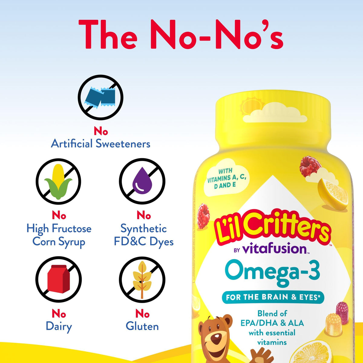 Lil Critters Kids Omega 3 Gummies Brain & Eye Support - 120 Count - image 4