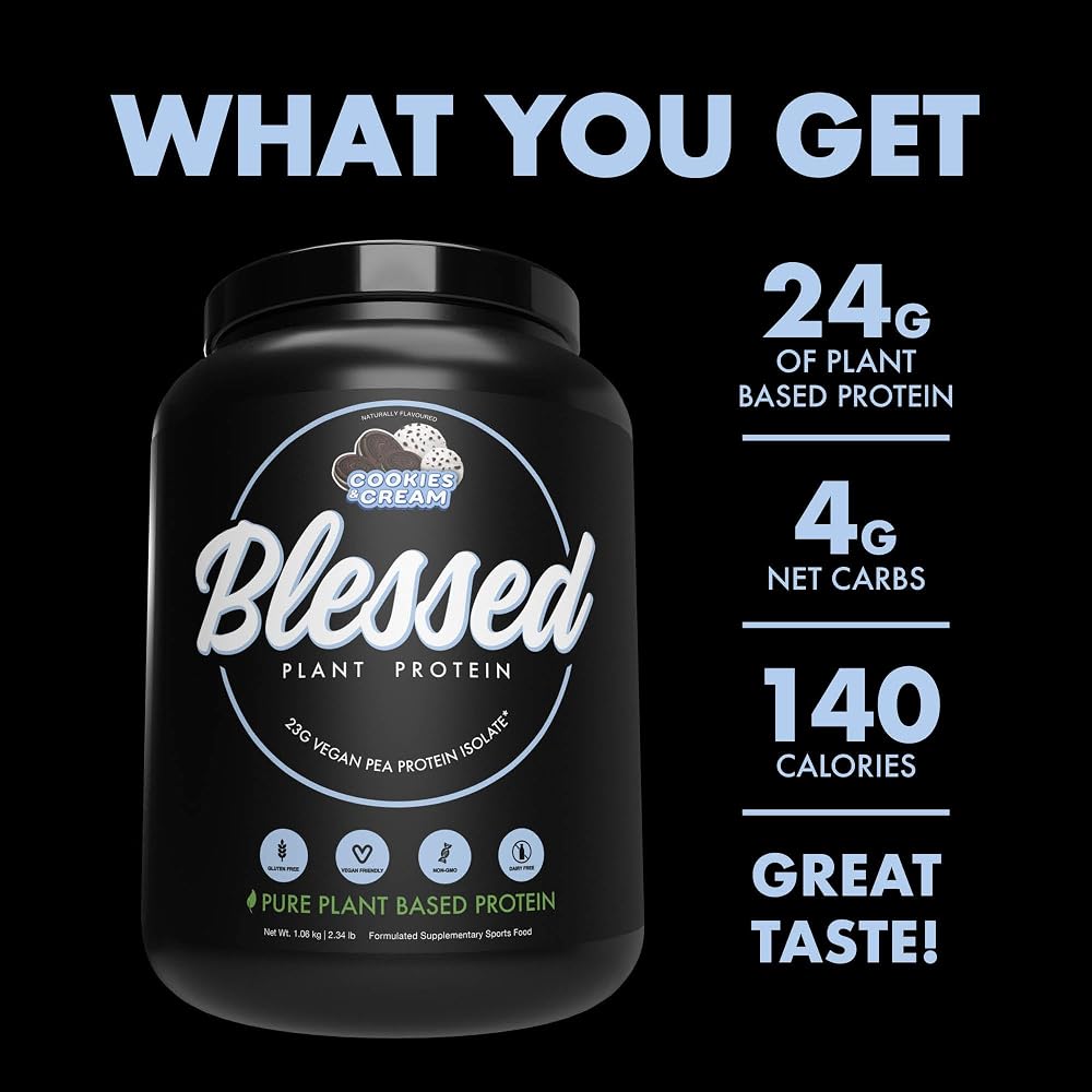 BLESSED Vegan Protein Powder Plant Based Pea Protein - 30 Servings - image 4