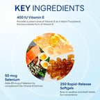 Vitamin World Vitamin E 400 IU with Selenium - 250 Softgels - image 5