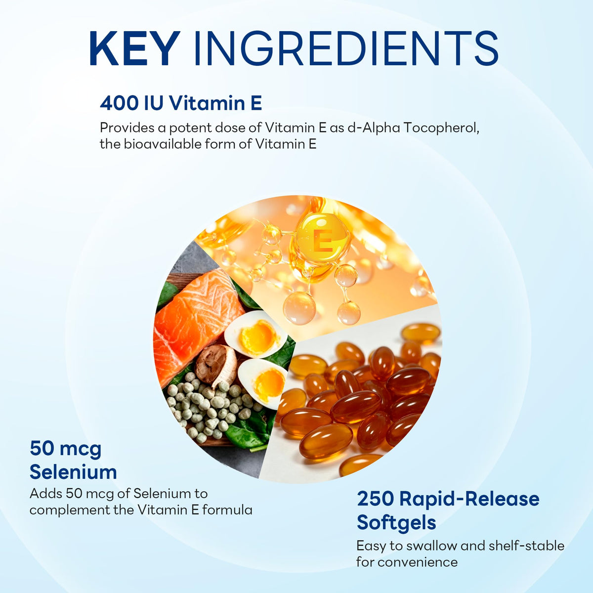 Vitamin World Vitamin E 400 IU with Selenium - 250 Softgels - image 5