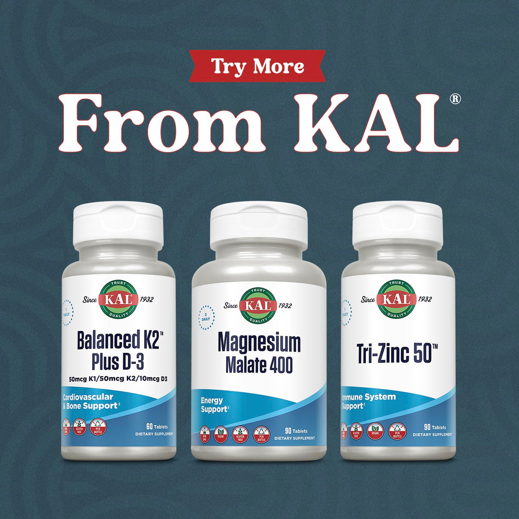 KAL Magnesium Malate 400mg for Energy & Muscle Support - 90 Tablets - image 6