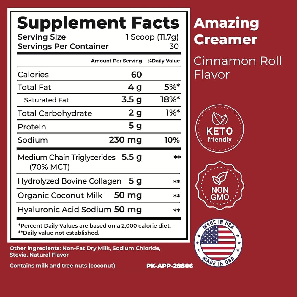 Superfoods Company Amazing Creamer Cinnamon Roll - 24.6 oz - image 2