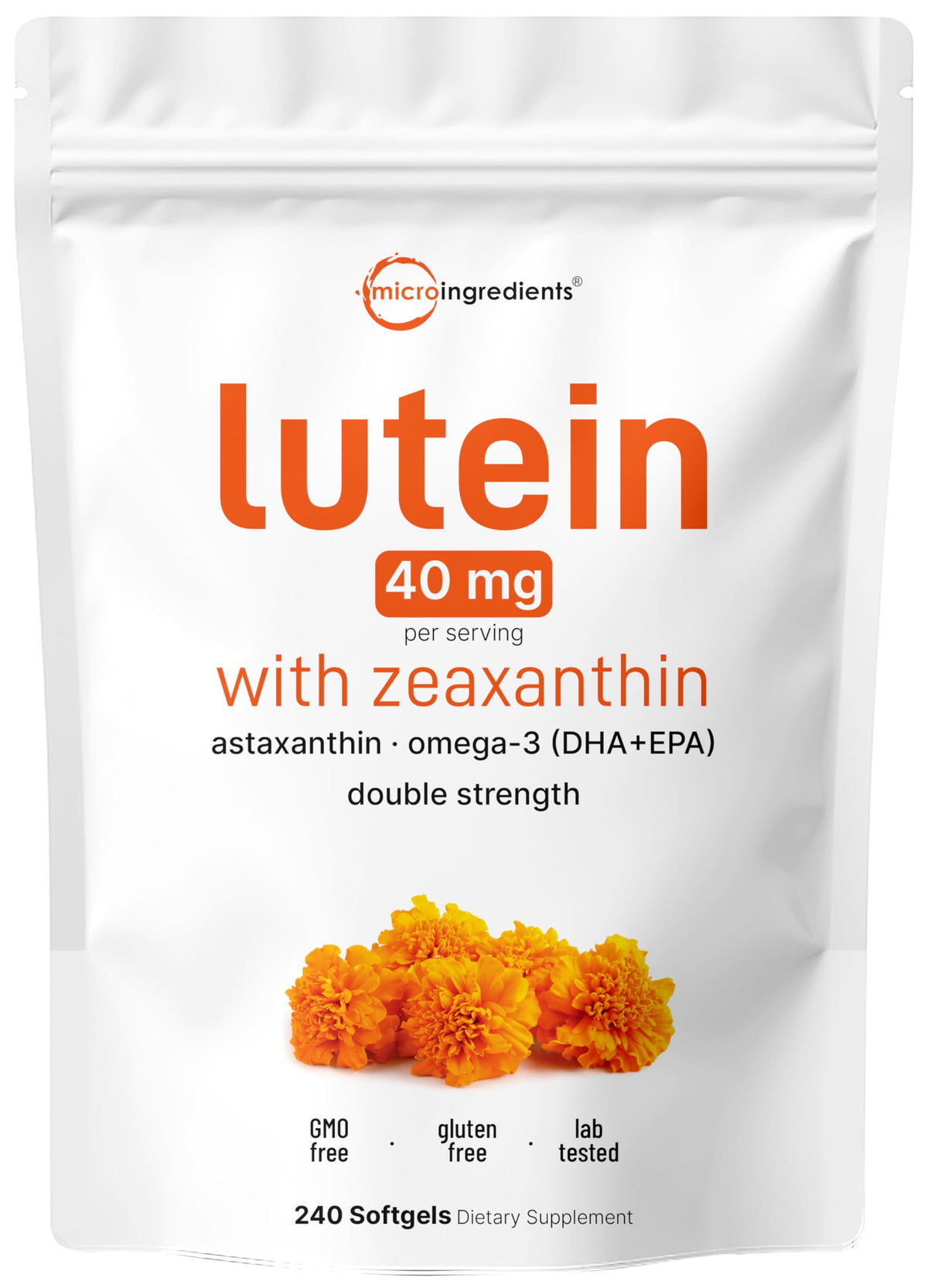 Micro Ingredients Lutein Zeaxanthin 40mg - 240 Softgels