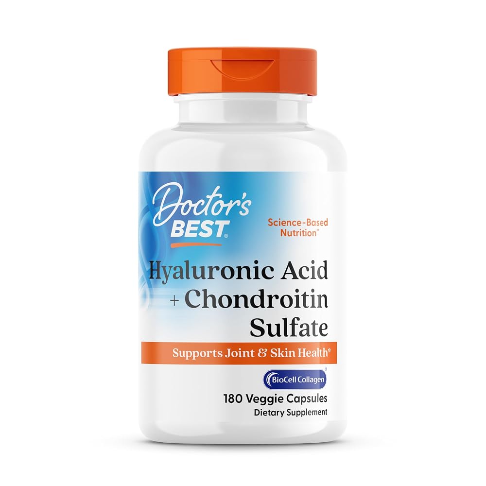 Doctor's BEST Hyaluronic Acid with Chondroitin Sulfate - 180 Vegetarian Capsules