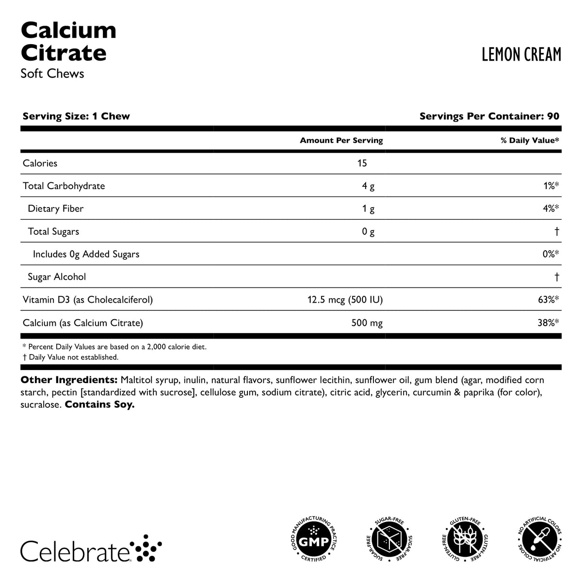 Celebrate Vitamins Bariatric 500mg Calcium Citrate Soft Chews