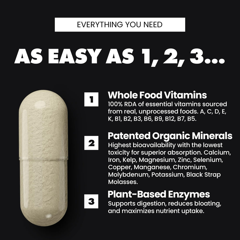 Gains in Bulk Square 1 Multivitamin & Mineral - 90 Capsules - image 5